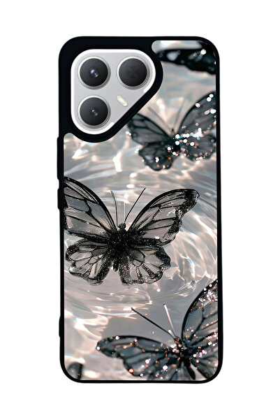 TECNO حافظة سوداء متوافقة مع هاتف Pova 7 Pro – سيليكون ناعم، واقي، غطاء ممتص للصدمات