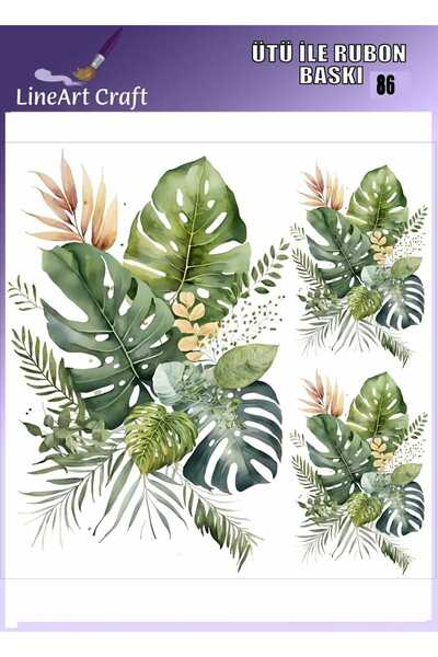 LİNEART Ütü ile Rubon Baskı Transfer No:RB86-30x30cm