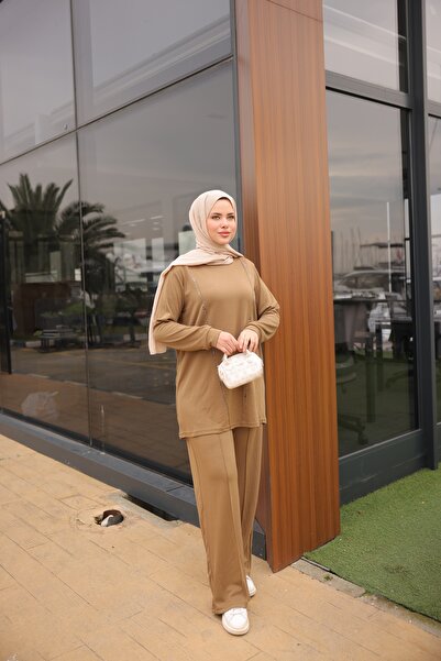 Ryzi Moda Women's Hijab Tracksuit Set Double Layer