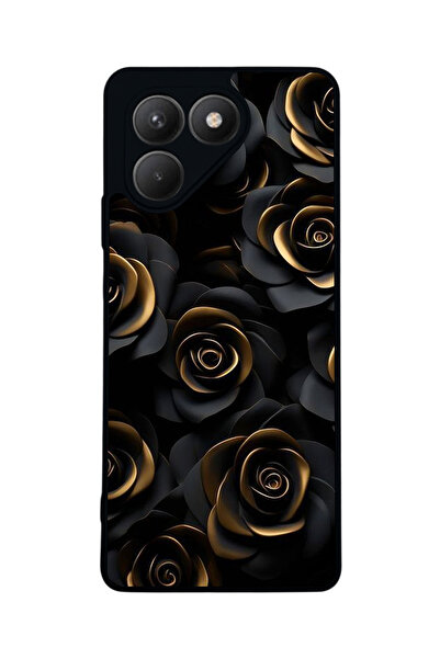 TECNO حافظة سوداء متوافقة مع Pova 7 Matte - سيليكون ناعم، واقي، غطاء ممتص للصدمات