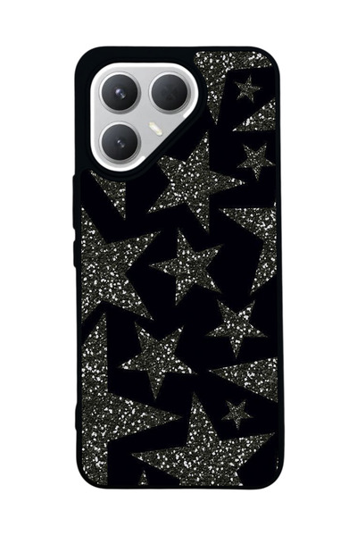 TECNO حافظة سوداء متوافقة مع هاتف Pova 7 Pro – سيليكون ناعم، واقي، غطاء ممتص للصدمات