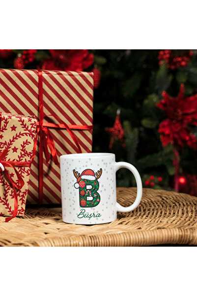 Artwen Kişiye Özel Baş Harf ve İsimli Kupa Bardak | Yeni Yıl Hediyesi