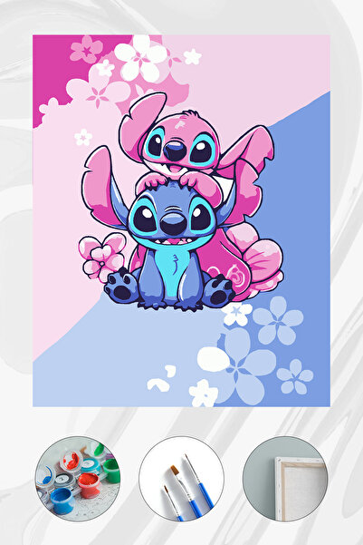 Parloran Sayılarla Boyama 40x50 cm Tuval Seti - Boyaları Ve Fırçaları Dahil -...