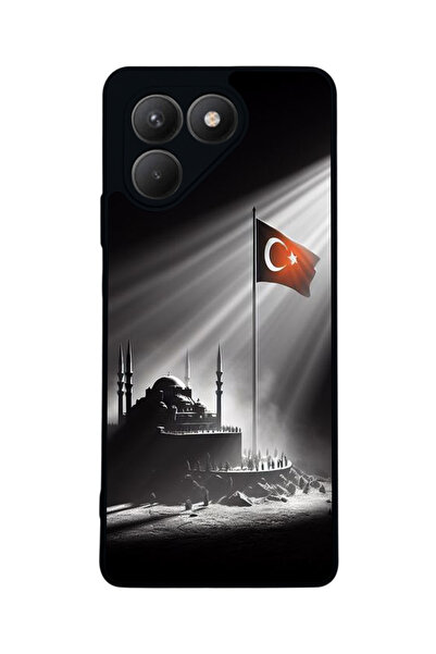 TECNO حافظة سوداء متوافقة مع Pova 7 Matte - سيليكون ناعم، واقي، غطاء ممتص للص...