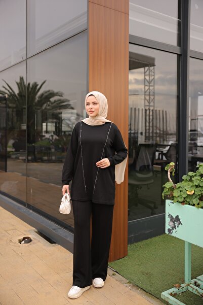 Ryzi Moda Women's Hijab Tracksuit Set Double Layer