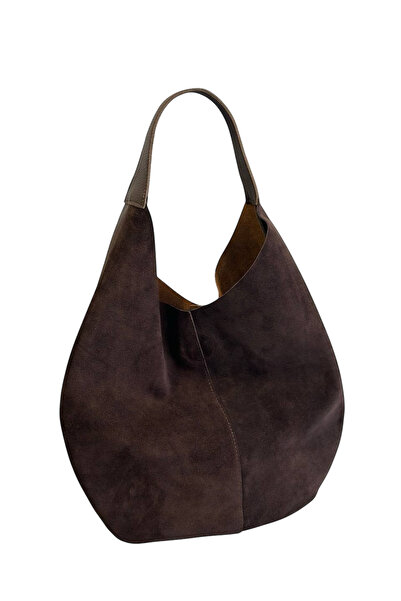 Bo Takı ve Aksesuar Suede Stitched Women's Shoulder Bag