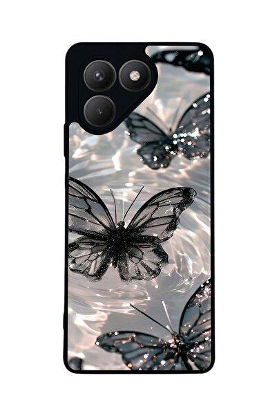 TECNO حافظة سوداء متوافقة مع Pova 7 Matte - سيليكون ناعم، واقي، غطاء ممتص للصدمات