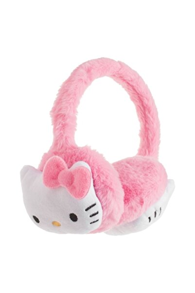 OEM Căști roz din blană artificială cu design 3D Hello Kitty pentru fete