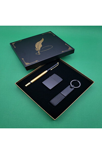 MEVAFA مجموعة ولاعة مفاتيح جلدية على شكل قلم رولر