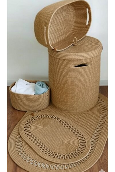 NAYS HOME Οργανωτής καλαθιού ρούχων, Σετ μπάνιου, Χαλάκι μπάνιου