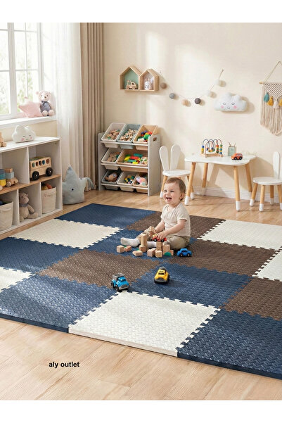 CARPAZAR 6 Parça Premium 50x50 Puzzle Mat - 100x150 cm Kurulumlu Oyun Spor Ma...