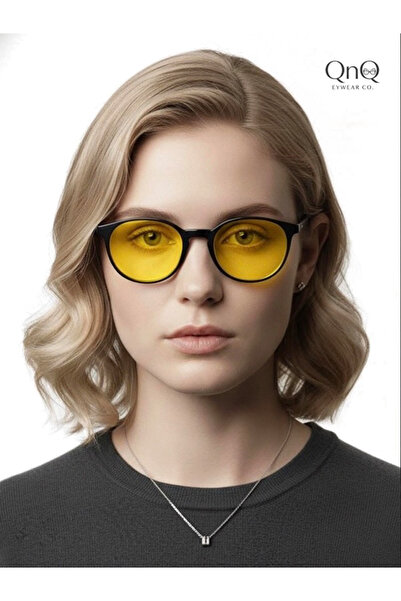 QnQ ANTİFAR ETKİLİ YUVARLAK UNİSEX MAVİ IŞIK KORUMALI EKRAN VE GÜNEŞ GÖZLÜĞÜ