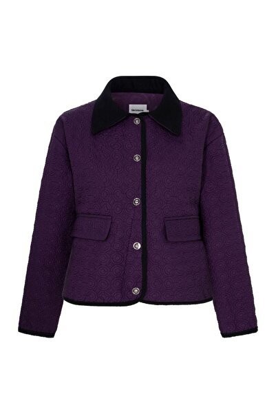 LACENOA سترة مبطنة باللون الأرجواني