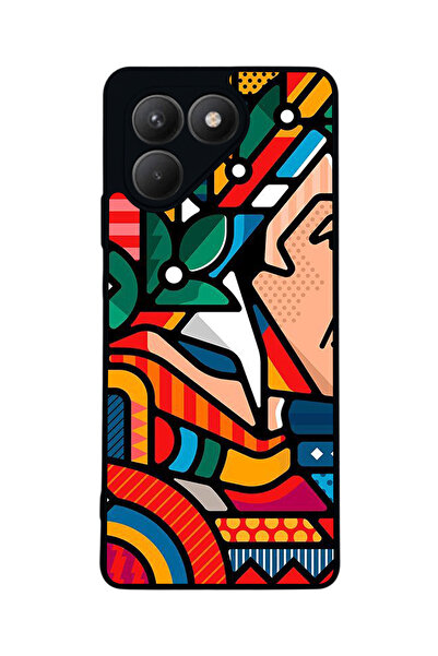 TECNO حافظة سوداء متوافقة مع Pova 7 Matte - سيليكون ناعم، واقي، غطاء ممتص للصدمات