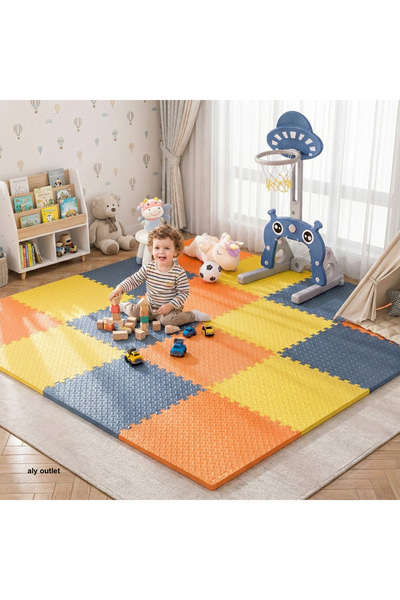 CARPAZAR 6 Parça Premium 50x50 Puzzle Mat - 100x150 cm Kurulumlu Oyun Spor Ma...