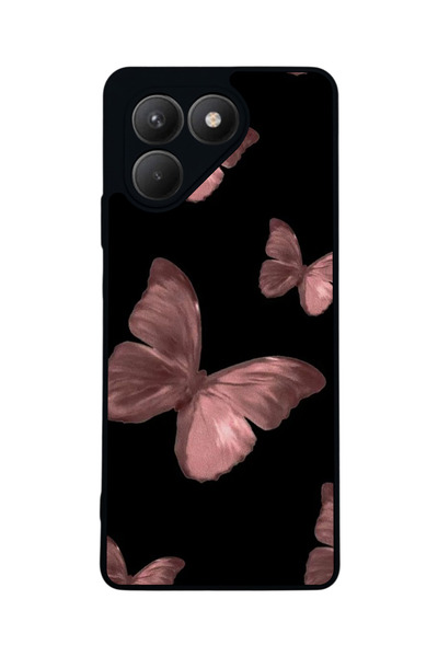 TECNO Pova 7 Matte Compatible Black Case – Soft Silicone, Protective, Shock-A...