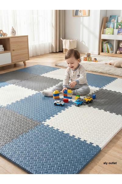 CARPAZAR 6 Parça Premium 50x50 Puzzle Mat - 100x150 cm Kurulumlu Oyun Spor Ma...