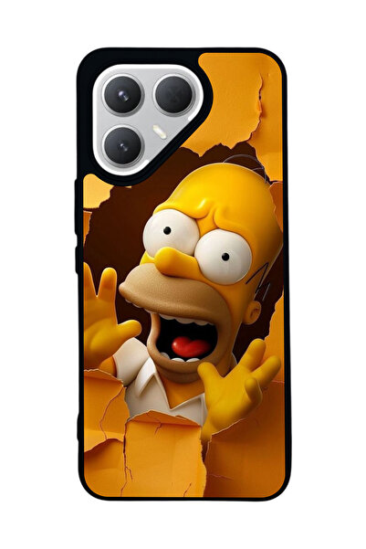 TECNO حافظة سوداء متوافقة مع هاتف Pova 7 Pro – سيليكون ناعم، واقي، غطاء ممتص للصدمات