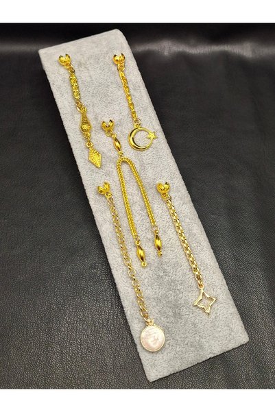 Han Ticarethane Gold Color 10-Piece Assorted Prayer Beads Tassel Set