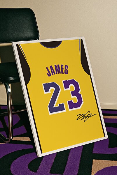 Base Concept Επιγραφή με αυτόγραφο σχέδιο φανέλας Λεμπρόν Τζέιμς 23 (με κορνίζα)