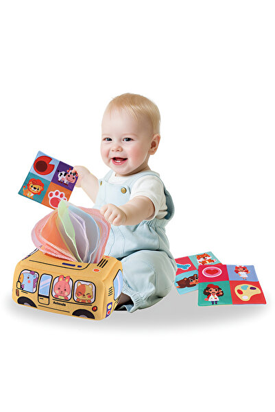OEM Sensory Toy for Babies – Box of Colorful Soft Cloth Wipes, 0+ Months
