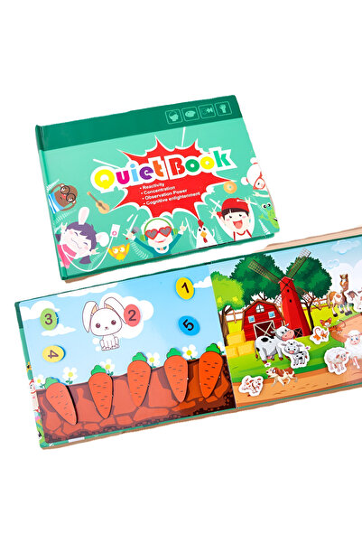 OEM Quiet Book Montessori with Educational Activities – Puzzles, Numbers, Animals, Farm