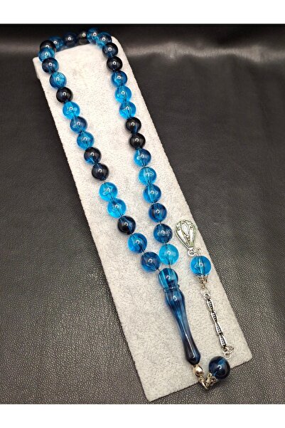 Han Ticarethane Special Round Sphere Cut Blue Black Color Powder Amber Prayer...