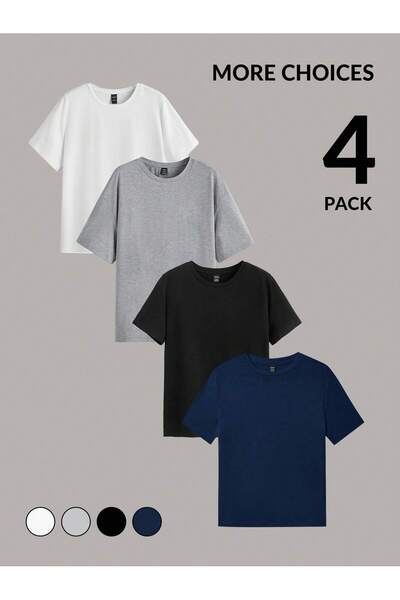 By Layina Advantageous 4-Piece Pack of Oversized T-Shirts