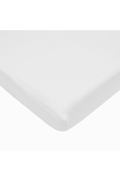 Kidizi Cearceaf din bumbac cu elastic roata pentru patut 140x70 cm Alb