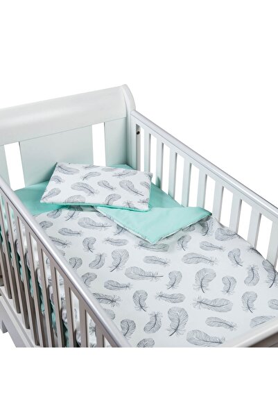 Kidizi Σετ βρεφικού Μαξιλάρι και Πάπλωμα 100x75 εκ. από Βαμβάκι με φτερά μέντας