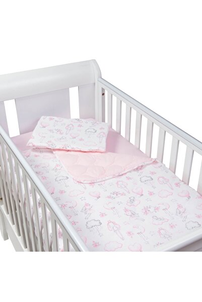 Kidizi Set lenjerie matlasata 3 piese Fairy Clouds, include perna, plapumioar...