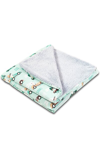 Kidizi Paturica dubla pufoasa cu doua fete 100x78 cm Fluffy Husty Rabbit