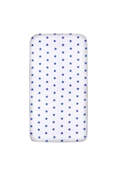 Kidizi Памук чаршаф с ластик за кошара 120x60 см Сини звезди