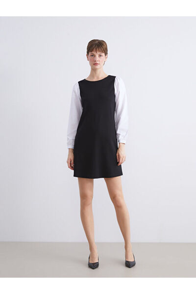 LC Waikiki Sparkling Choices by Shining Store Zero Roba Collar Mini Dress