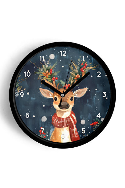 JHAAR ساعة حائط مزخرفة بطابع السنة الجديدة - هدية رأس السنة وتصميم عصري - 30 ...