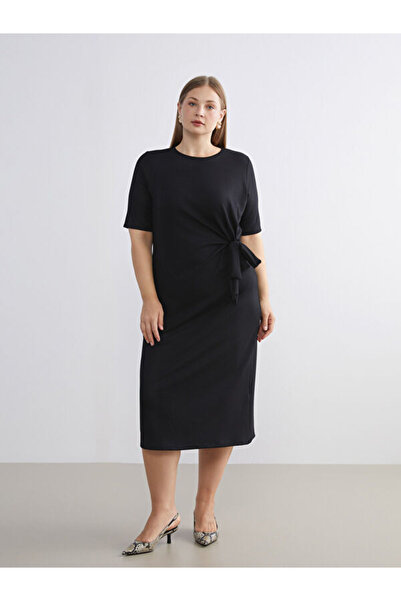 LC Waikiki Timeless Clothing & Timeless Choices Zero Roba Collar Gathered Dress