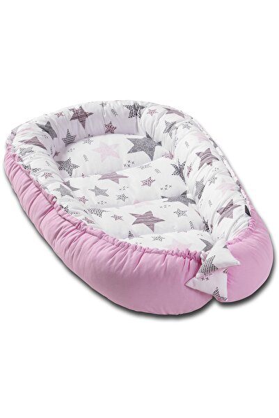 Kidizi Cosulet bebelus pentru dormit Baby Nest Cocoon 90x50 cm Pink Stars