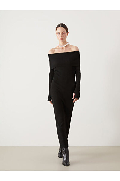 LC Waikiki Boat Neck Women's Knitwear Dress