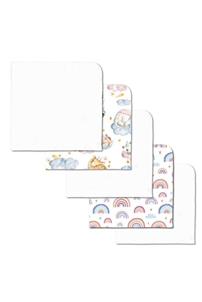 Kidizi Set 5 paturici din flanel 78x78 cm Wonderland, 100% bumbac