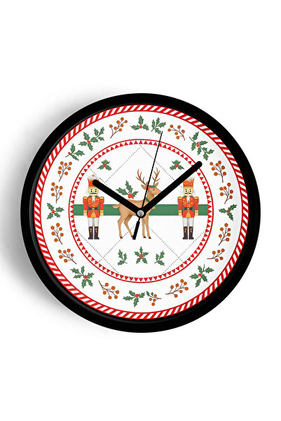 JHAAR ساعة حائط مزخرفة بطابع السنة الجديدة - هدية رأس السنة وتصميم عصري - 30 ...