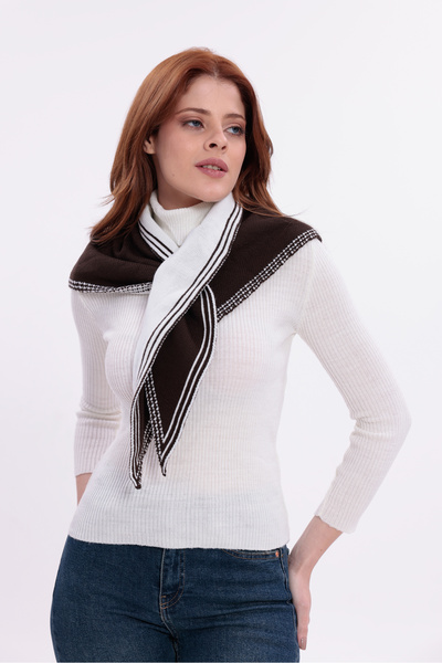 saint majesta Eșarfă triunghiulară intercalată pe două fețe pentru femei, tri...