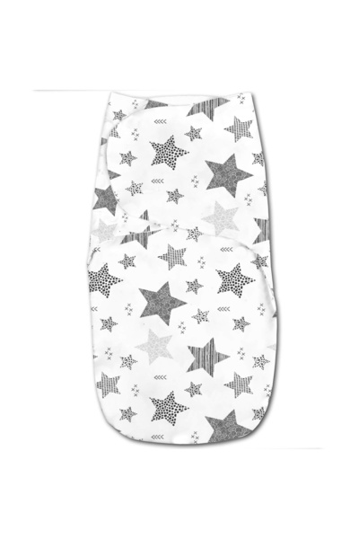 Kidizi Sistem de infasat dublu cu interior din flanel 0-3 luni Magic Stars Grey