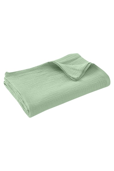 Kidizi Paturica bebe de vara din muselina dubla 100x70 cm Mint