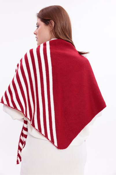saint majesta Women's Striped Soft Acrylic Triangle Scarf Winter
