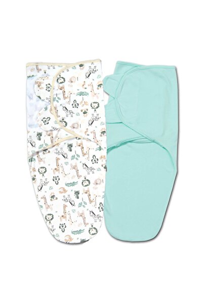 Kidizi Set 2 sisteme de infasat reglabil din bumbac 3-6 luni Safari