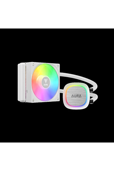Generic Brand Aura Gl120 V2 Wh، إصدار أبيض، 120 مم، RGB، مروحة واحدة، تبريد س...
