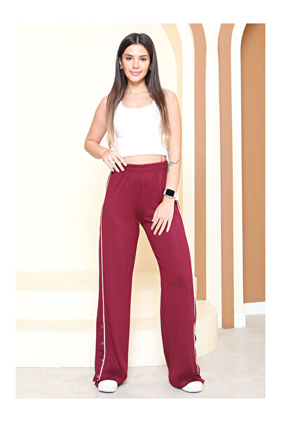 LC Waikiki Modal Trousers with Stretch and Stretch Detail Burgundy - 27872-Bordo