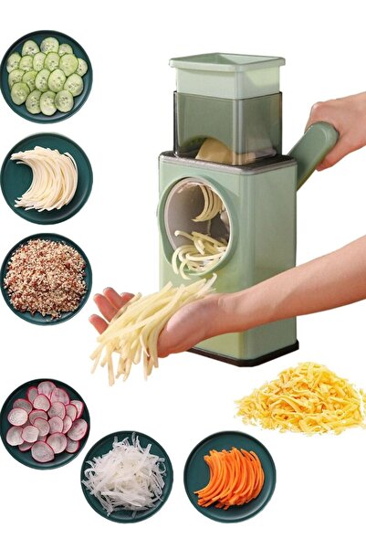 GENERAL Qatoub Multi-Function Vegetable Cutter — Rotary Cheese Grater & Spiral Onion Slicer