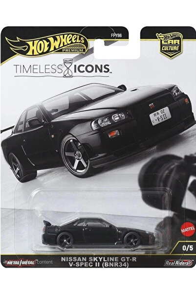 HOT WHEELS Premium Car Culture Timeless Icons Nissan Skylıne GT-R V-SPEC II (BNR34) JBK94