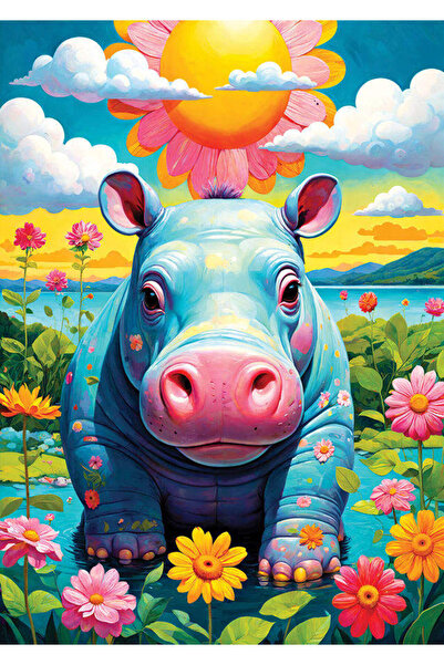 Enjoy Puzzle Пъзел 1000 части - Слънчев Хипопотам - Насладете се